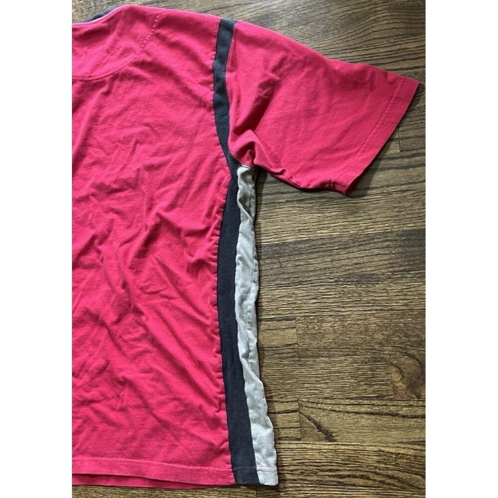 Vintage Nike 90s Red Cotton T-Shirt Men’s XXL Swoosh Logo Black Gray Trim Y2K - Picture 12 of 15